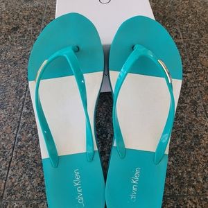 Calvin Klein platform flipflops